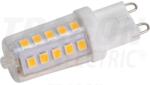 TRACON LED fényforrás műanyag házban 230 VAC, 3 W, 4000 K, G9, 350 lm, 270°, EEI=E (LG9X3NW)