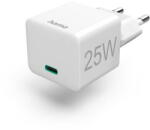 Hama Incarcator de retea Fast Charger, USB-C, PD/Qualcomm®, Mini-Charger, 25 W, white (00201652) - vexio