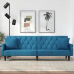 vidaXL Canapea extensibilă cu cotiere, catifea albastră (351943) Canapea