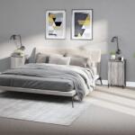 vidaXL Noptiere, 2 buc. , gri sonoma, 40x35x70 cm, lemn prelucrat (819657)