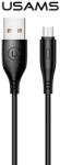 USAMS Кабел Usams U18, от USB-A(м) към micro USB(м), 1м. , 5V/2A, черен (SJ268USB01)