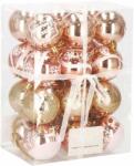 SPRINGOS Karácsonyfa gömbök 6 cm 24 db - rózsaarany (CA0867)