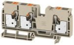 Weidmüller 2490520000 A3C 10 Átvezető sorkapocs, PUSH IN, 10 mm2; , 1000V AC / 1000V DC, 57 A, Sötétbézs (2490520000)