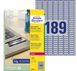 Avery-Zweckform Etichete din poliester foarte rezistente 25.4x10mm Avery A4 argintii 20 de coli