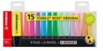 STABILO Evidențiator - STABILO BOSS ORIGINAL - Set de birou 15 bucăți