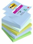 Post-it Blocnotes autoadeziv, "Z", 76x76 mm, 5x90 coli, 3M POSTIT "Super Sticky Oasis", mix de culori, 450 coli