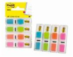 Post-it Semne de carte în dozator, plastic, 4x35 coli, 12x43 mm, 3M POSTIT, culori vii