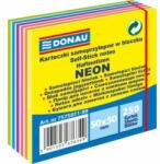 DONAU Caiet DONAU 50 × 50 mm, amestec de culori neon, 250 de coli