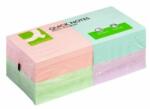 Q-CONNECT Bilet autoadeziv Q-CONNECT pastel 76x76mm 12x100 l