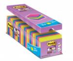 Post-it Tampoane Post-it Super Sticky, 76x76 mm, mix de culori neon, ambalaj special