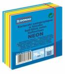DONAU Blocnotes Donau 76 x 76 mm, amestec de culori neon, albastru, 400 de coli