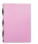 Karton PP Caiet spiralat PP PASTELINI A4/70 coli, roz