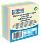 DONAU Bilet autoadeziv Donau 5 culori pastelate 76x76mm 450l