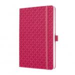 Sigel Caiet, exclusiv, 135x203 mm, liniat, 87 pagini, copertă cartonată, SIGEL „Jolie, fuchsia