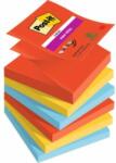 Post-it Notițe autoadezive Post-it Super Sticky PLAYFUL tip Z, dimensiune 76x76 mm, 6 blocuri a câte 90 de coli