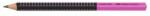 Faber-Castell Creioane Grip Jumbo/HB în două tonuri, negru/roz, 12 buc