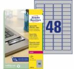 Avery-Zweckform Etichete din poliester foarte rezistente 45, 7x21, 2 mm Avery A4 argintii 20 de coli