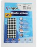 Agipa Etichete rotunde 8mm Agipa A5 negre