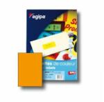 APLI Etichete colorate 210x297mm APLI A4 100 coli portocaliu fluo