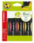STABILO Evidențiator ecologic STABILO GREEN BOSS, set de 4 - verde, roz, portocaliu, galben