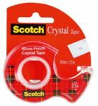 3M Bandă adezivă transparentă Scotch, 19 mm x 7, 5 m, 1 rolă în dozator