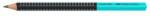 Faber-Castell Creioane Grip Jumbo/HB în două tonuri, negru/turcoaz, 12 buc