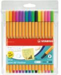 STABILO Set de 10 bucăți de markeri STABILO point 88 + 5 bucăți neon