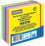 DONAU Blocnotes Donau, 76 x 76 mm, amestec de 6 culori neon, 400 de coli