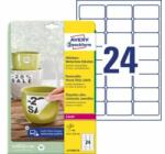 Avery-Zweckform Etichete din poliester foarte rezistente 63, 5x33, 9 mm Avery A4 albe detașabile 20 de coli