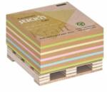Stick`n by Hopax Cub bloc lipicios pe o paletă 76x76mm 400 frunze amestec Kraft și pastel