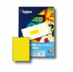 APLI Etichete colorate 210x297mm APLI A4 100 coli galben fluo
