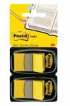 Post-it Semne de carte Post-it Index late 25, 4x43, 2 galbene 2 buc