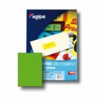 APLI Etichete colorate 210x297mm APLI A4 100 coli verde fluo