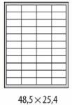 etibox Etichete universale 48, 5x25, 4mm Etibox A4 100 coli