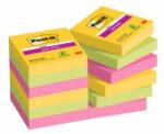 Post-it Notițe autoadezive Post-it Super Sticky CARNIVAL, dimensiune 47, 6 x 47, 6 mm, 12 notițe a câte 90 de notițe fiecare