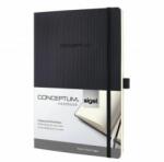 Sigel Caiet CONCEPTUM A4, negru liniat, copertă moale
