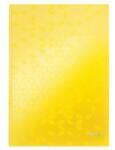 Leitz Lemezkönyv Leitz WOW A4 80 lapos sárga vonallal