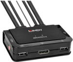 Lindy Switch KVM Lindy 2 Port DisplayPort 1.2, USB 2.0 mit Audio (42344)