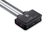 LevelOne Switch KVM Level One 0290 2-Port Kabel, HDMI, USB, Audio (KVM-0290)