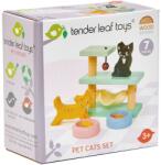 Tender Leaf Toys Fa játékfigura készlet - Kiscicák, 7 darab (191856081616)