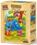 Art Puzzle Дървен пъзел Art Puzzle от 16 части - Забавления в гората (5856) - ozone