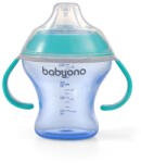 BabyOno itatópohár - csöpögésmentes puha csőrrel 3hó 180ml