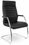  Scaun vizitator piele Eco Lyx negru (NSVLYXN)