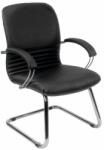  Scaun vizitator piele ECO Nirage negru (NSVNIRAGEN)