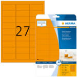 Herma 63, 5*29, 6 mm-es Herma A4 íves etikett címke, neonnarancs színű (20 ív/doboz) (HERMA 5141) - dunasp