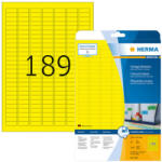 Herma 25, 4*10 mm-es Herma A4 íves etikett címke, sárga színű (20 ív/doboz) (HERMA 4243) - dunasp