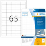 Herma 38, 1*21, 2 mm-es Herma A4 íves etikett címke, fehér színű (25 ív/doboz) (HERMA 4212) - dunasp