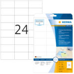 HERMA 70*37 mm-es Herma A4 íves etikett címke, átlátszó (víztiszta), (25 ív/doboz) (HERMA 4685)