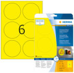 Herma 85 mm-es Herma A4 íves etikett címke, sárga színű (25 ív/doboz) (HERMA 8035) - dunasp