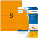 Herma 99, 1*67, 7 mm-es Herma A4 íves etikett címke, neonnarancs színű (20 ív/doboz) (HERMA 5145) - dunasp